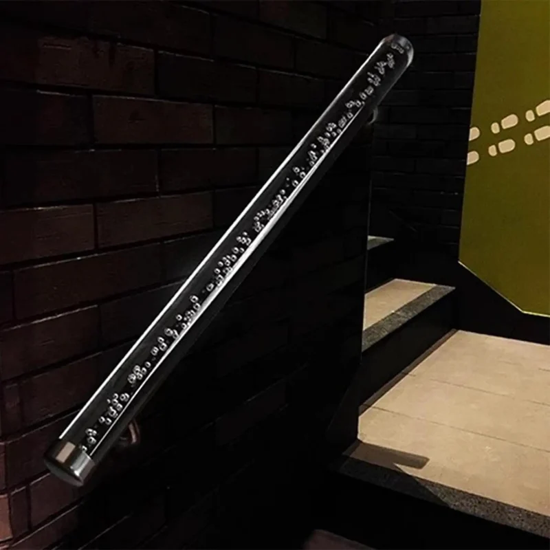 Dang Solid Clear Acrylic Handrail Kit For Indoor Stairs And Porch With Heavy Duty Stainless Brackets And Non Slip Grip For Safe Everyday Climb And Fresh Modern Style