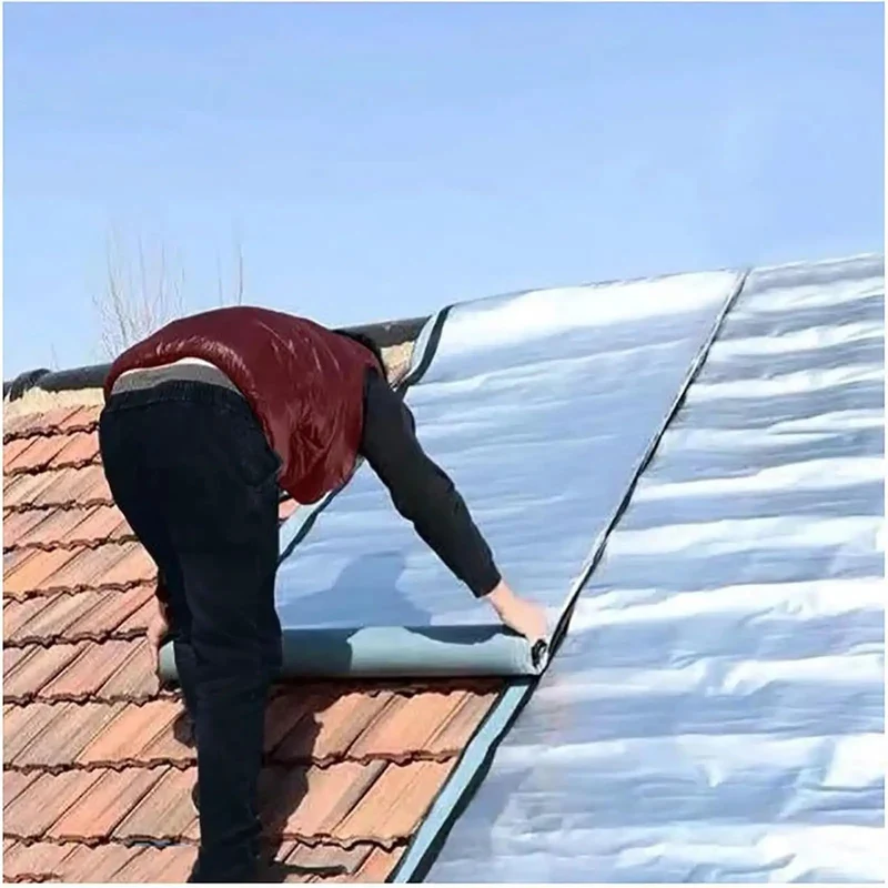 Heavy-Duty Asphalt Roof Repair Tape Wicked Durable Self-Adhesive Waterproof Felt Roll with Thickened Aluminum Foil Backing High Tensile Strength Polymer Modified Asphalt Leak Stopper for Rugged Outdoor Applications